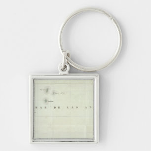 Engraved Map of Panama Key Ring