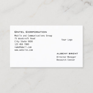 Engraved Minimalist Logo Business Card
