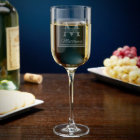 Engraved Oakhill Monogram Long Stemmed Wine Glass
