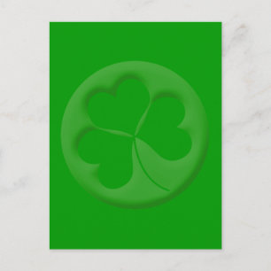 Engraved Shamrock Postcard