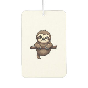Engraved Sloth Tee Vintage Animal Art (2) Car Air Freshener