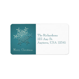 Engraved Snowflake Address Labels