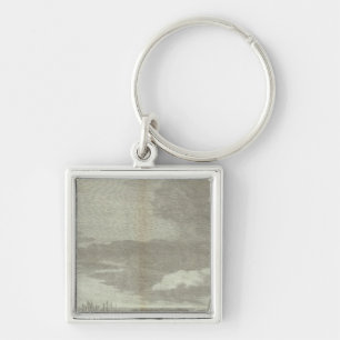 Engraved View of Saint Petersburg 5 Key Ring