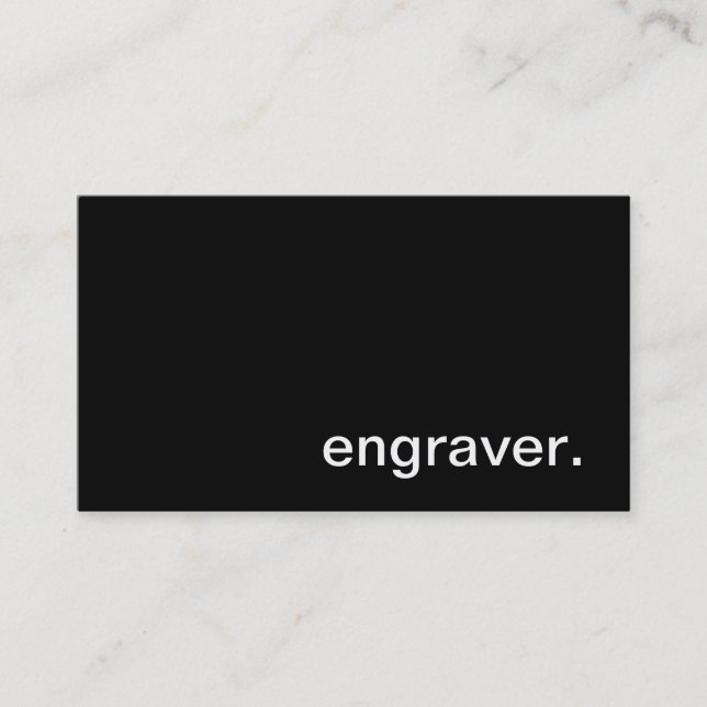 Engraver Business Card (Front)
