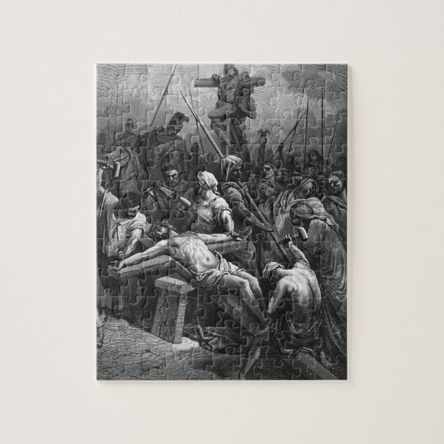 Engraving Jesus Crucifixion 1866 by Gustave Dore Jigsaw Puzzle (Vertical)