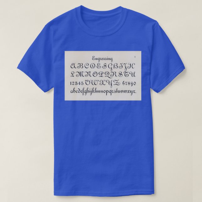 Engrossing Calligraphy T-Shirt (Design Front)