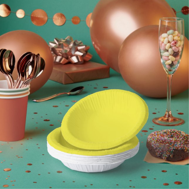 Enhance Your Design with Yellow Background  Paper Plate (Multi)