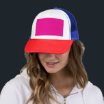 Enhance Your Space with a Pink Background Trucker Hat<br><div class="desc">Transform your space with a chic and elegant pink background and black border design. Elevate your aesthetic with this simple yet stylish wallpaper graphic that adds a touch of sophistication to any room!</div>