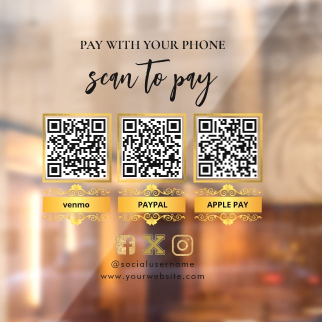 Enhance your storefront with our custom Business  Window Cling (Sheet 2)