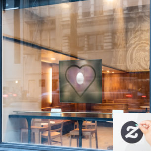 Enhance your window with glowing hearts art cling