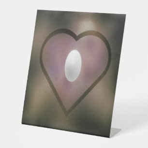 Enhance your window with glowing hearts art house pedestal sign