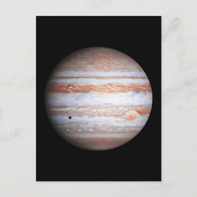 ENHANCED image of Jupiter Cassini flyby NASA Postcard (Front)