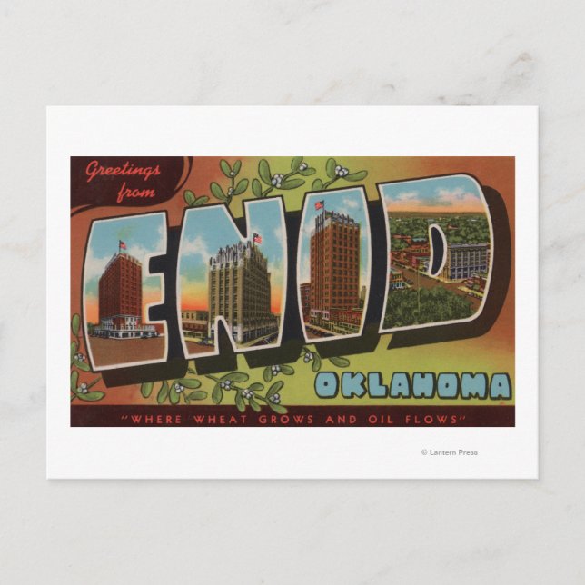 Enid, OklahomaLarge Letter ScenesEnid, OK Postcard (Front)