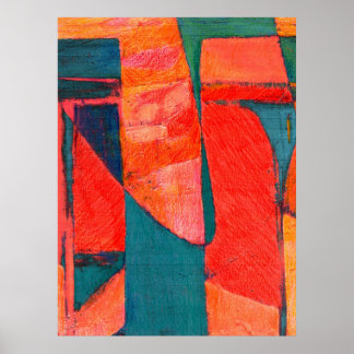 Enigma Colourful Abstract Art Poster