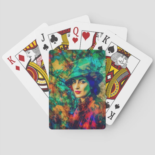 Enigma in Autumn  Playing Cards (Back)