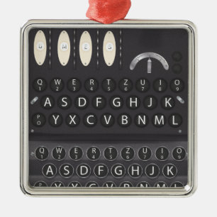 Enigma Machine Metal Tree Decoration