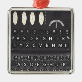 Enigma Machine Metal Tree Decoration
