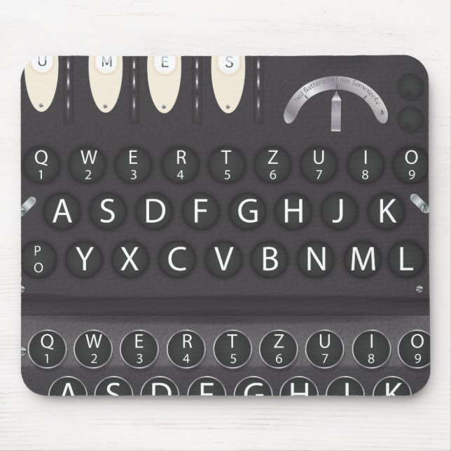 Enigma Machine Mouse Mat (Front)
