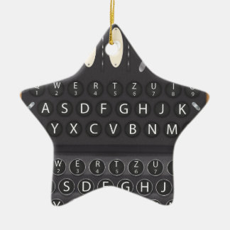 Enigma Machine technology Ceramic Tree Decoration