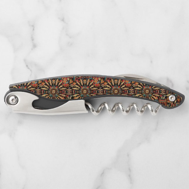 Enigmatic Black "Aztec Dream" Corkscrew (Front)