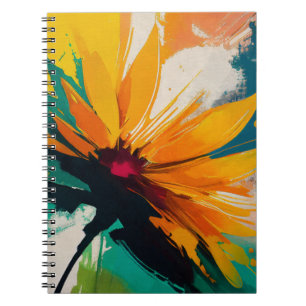 Enigmatic Blossom – A Dance Of Color And Motion Notebook