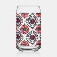 Enigmatic Blue "Cosmic Interlock" Printed Glass Tu