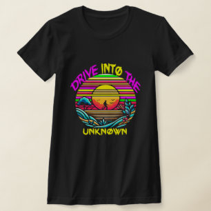 Enigmatic Journey: Retro Sunset Exploration T-Shirt