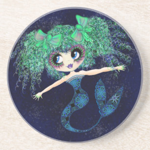 Enigmatic Kawaii Mermaid girly gifts Coaster