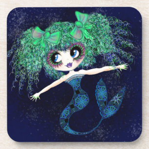 Enigmatic Kawaii Mermaid girly gifts Coaster