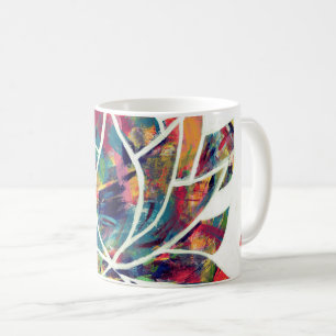 Enigmatic Oriental Lotus Flower Original Abstract Coffee Mug