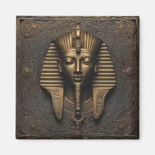Enigmatic Pharaoh Magnet - Metallic Elegance