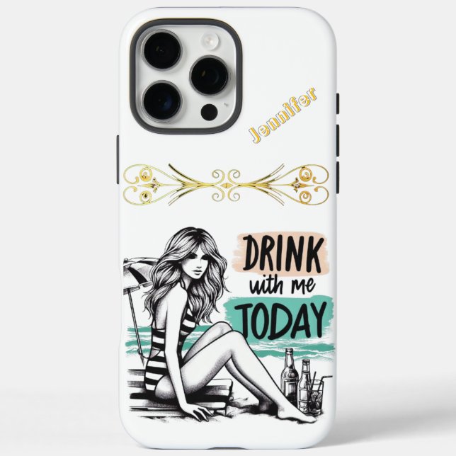 Enjoy a humourous lighter with a playful beach vib Case-Mate iPhone case (Back)
