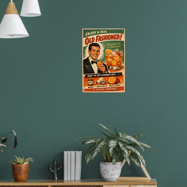 Enjoy a Real Old Fashioned Poster (Living Room 1)