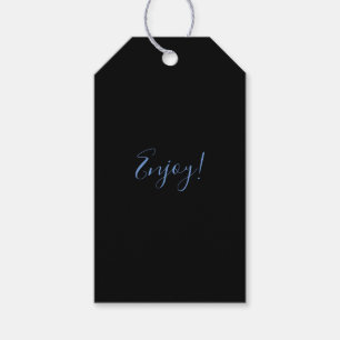 "Enjoy" Black Gift Tag