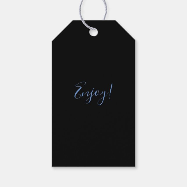 "Enjoy" Black Gift Tag (Front)