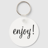 Enjoy! Button Keychain