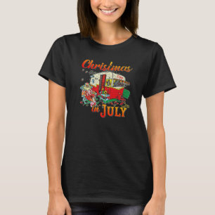 Enjoy Christmas In July Hippie Rv Camping  Camping T-Shirt