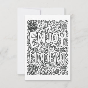 Enjoy Color Your Own Note Card