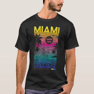 Enjoy Cool Miami Beach , Colourful Miami Graphic T-Shirt