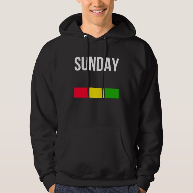 Enjoy Cool Sunday Mood Illustration  Graphic Desig Hoodie (Front)