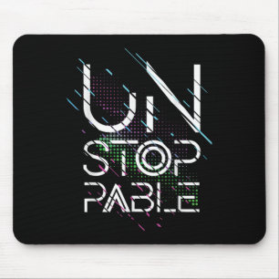 Enjoy Cool Unstoppable, Motivational Graphic Quote Mouse Mat