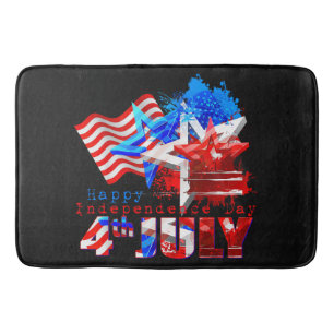 Enjoy Cool USA 4th Of July Tee shirts Happy Indepe Bath Mat