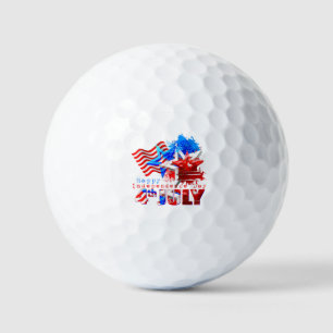 Enjoy Cool USA 4th Of July Tee shirts Happy Indepe Golf Balls