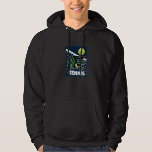 Enjoy Crocodile Playing Tennis Graphic Cool Design Hoodie