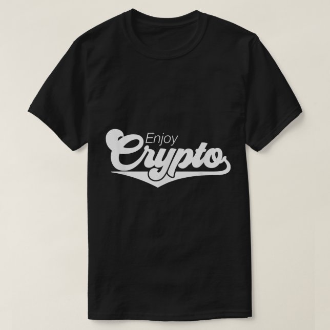 Enjoy Crypto Minimalist Design T-Shirt (Design Front)
