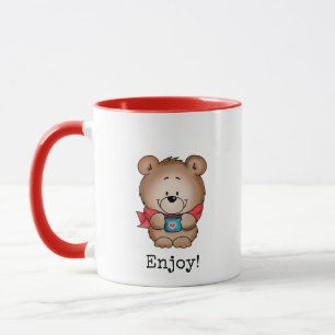 Enjoy - cute bear on a mug. mug
