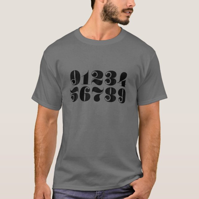 Enjoy English Numbers Novelty Graphic Tees (Front)