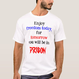 Enjoy Freedom Today White Basic Men's T-Shirt