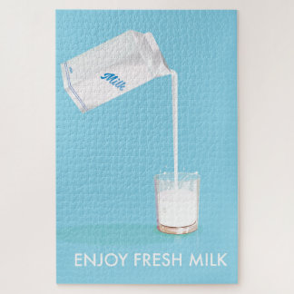Enjoy Fresh Milk Vintage Commercial Jigsaw Puzzle