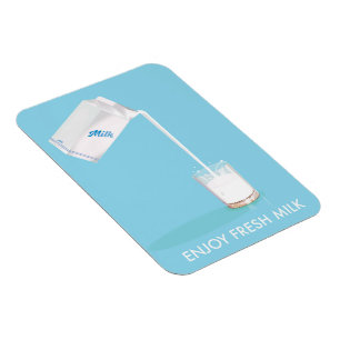 Enjoy Fresh Milk Vintage Commercial Magnet